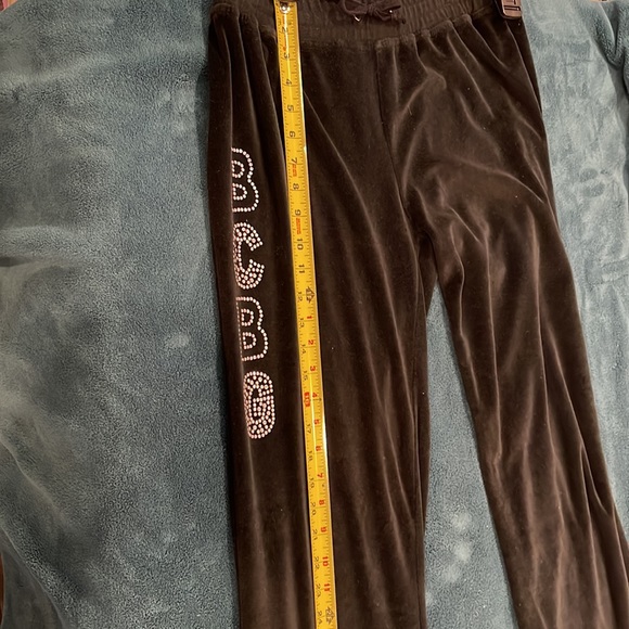 BCBGMAXAZRIA Black Velvet Velour Jogging Pants - Picture 5 of 6